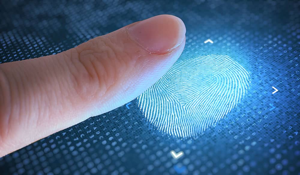 biometric authentication via fingerprint