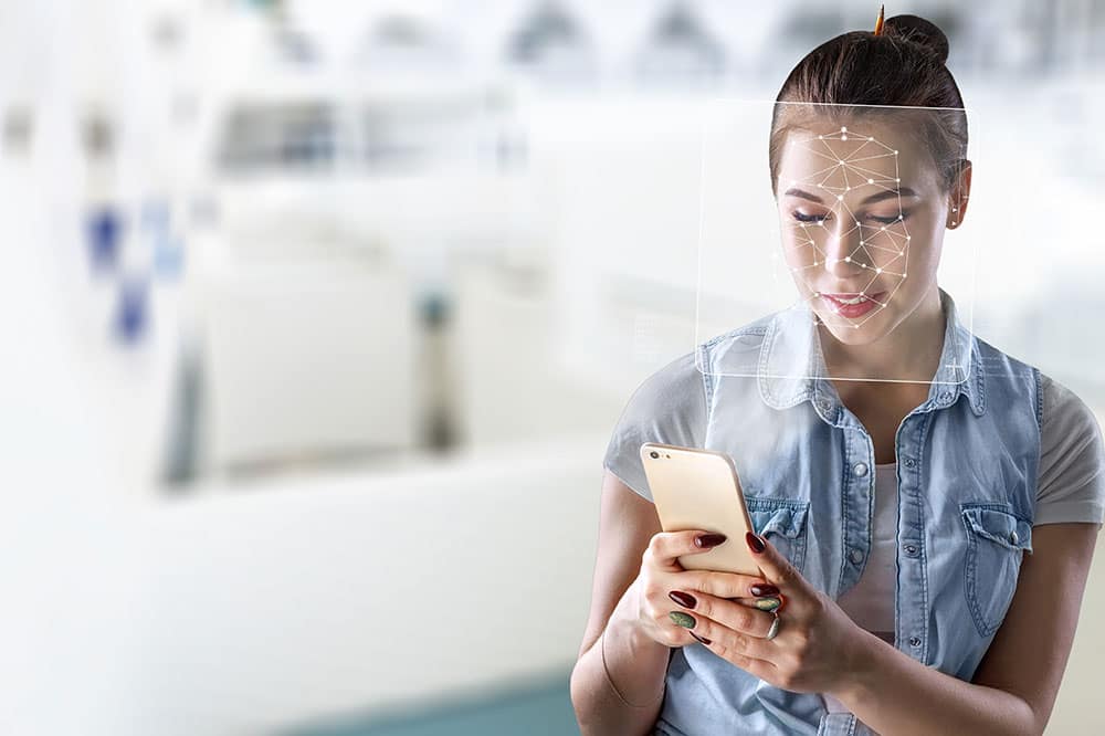 Face verification system for unlocking mobilephone